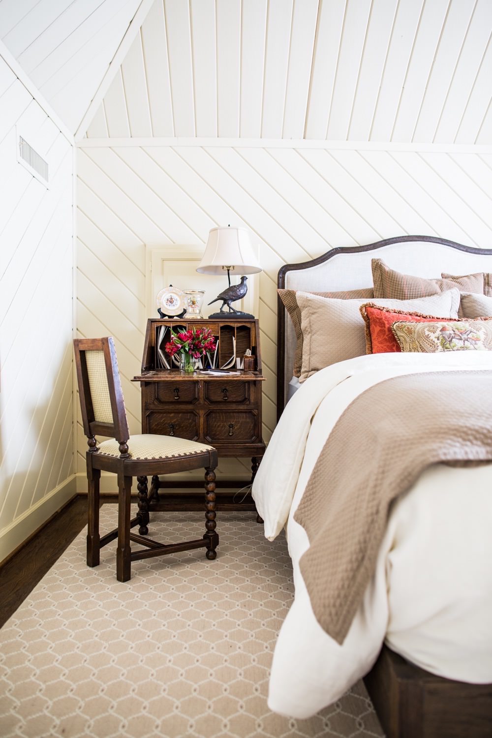 Clean Bedroom with Antique Accents