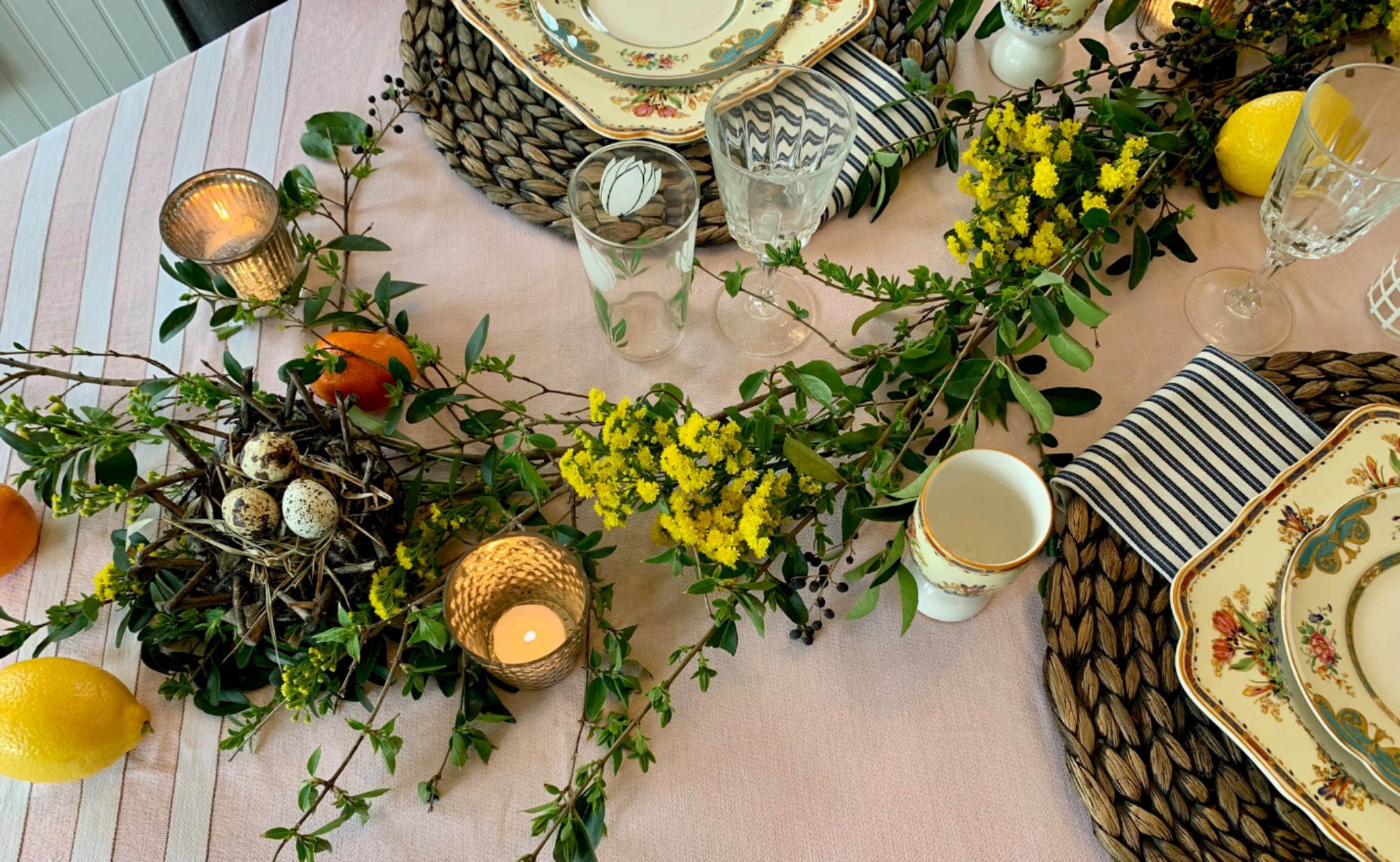 Easter brunch table-scape